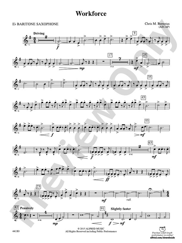 Workforce: E-flat Baritone Saxophone