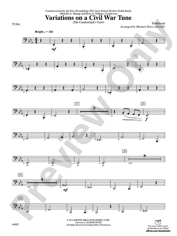Variations on a Civil War Tune: Tuba