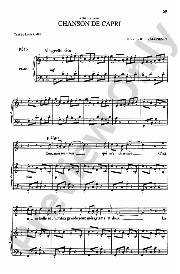 Massenet: Songs, Volume I, High Voice (French)