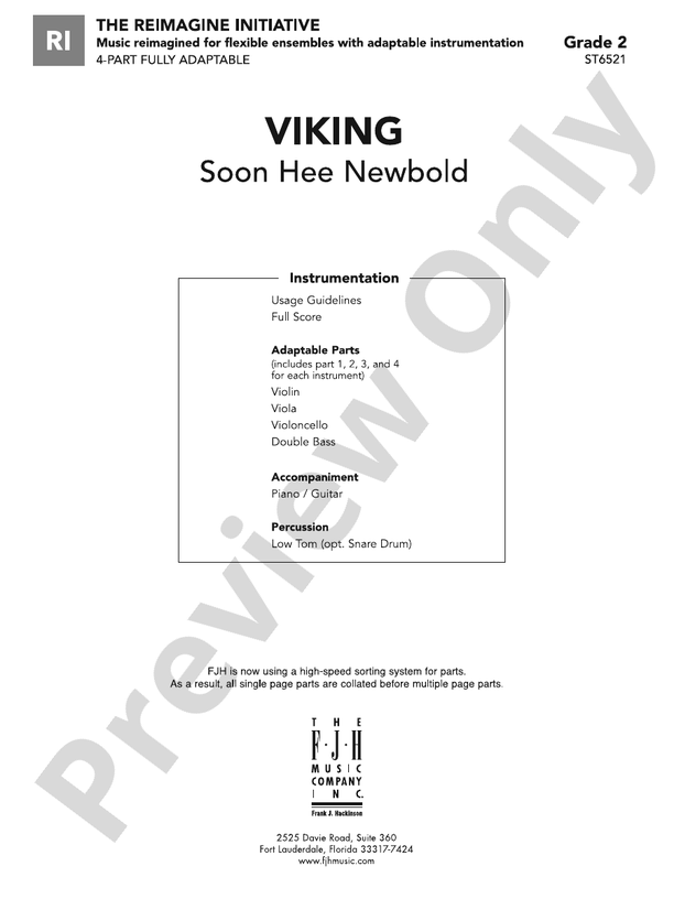 Viking Score Soon Hee Newbold Digital Sheet Music Download