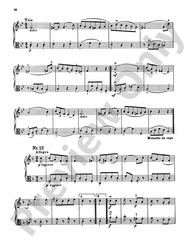 Mozart Twelve Duets K 487 Arranged Duet No 12 Part Digital Sheet Music Download 5999