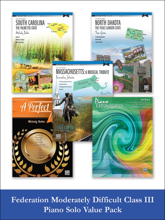 Federation Moderately Difficult Class III Piano Solo (Value Pack)