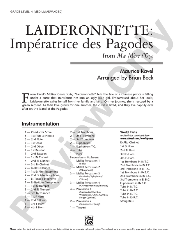 Laideronnette: Impératrice des Pagodes (from Ma mère l'oye )