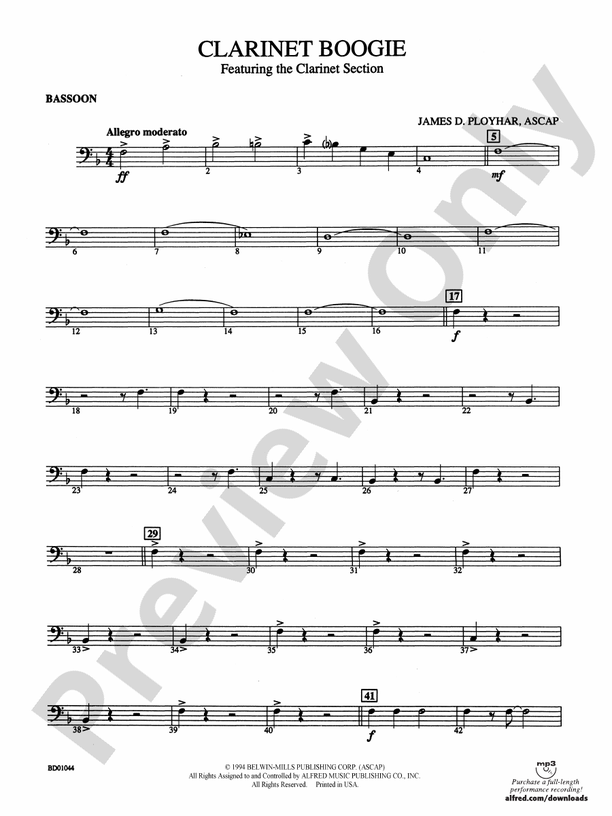 Clarinet Boogie: Bassoon