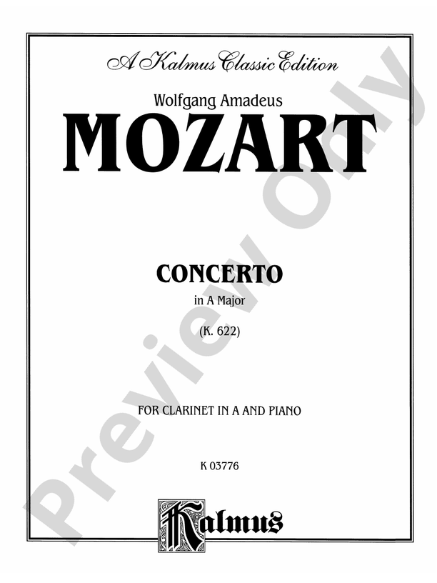 Mozart: Concerto in A Major, K. 622