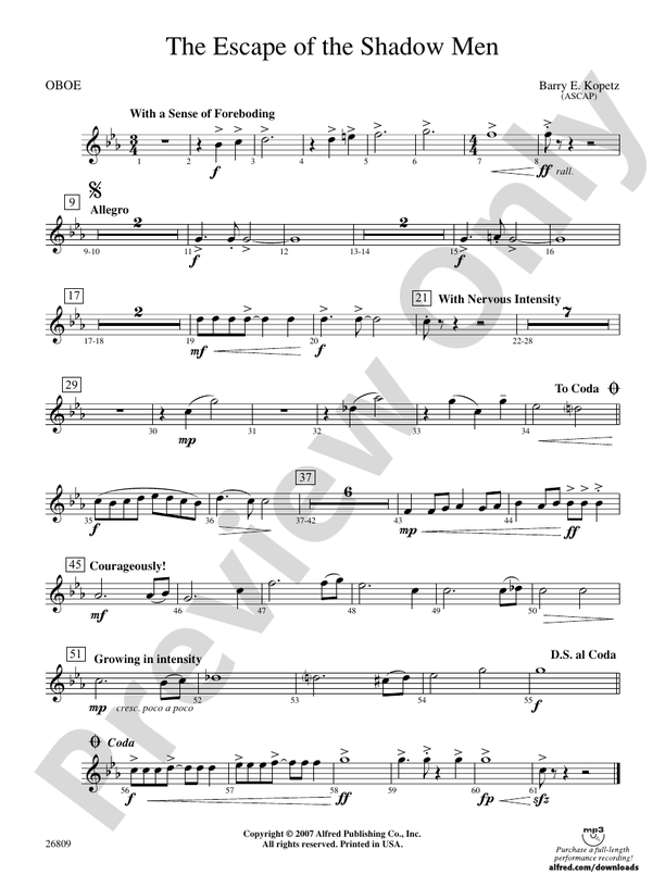 The Escape of the Shadow Men: Oboe