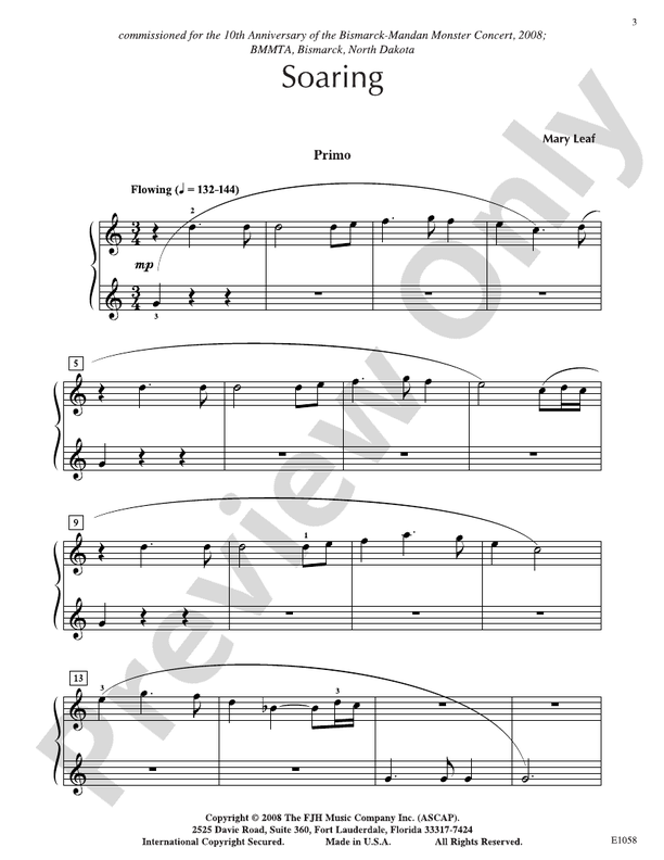 Soaring: Piano: Mary Leaf - Digital Sheet Music Download