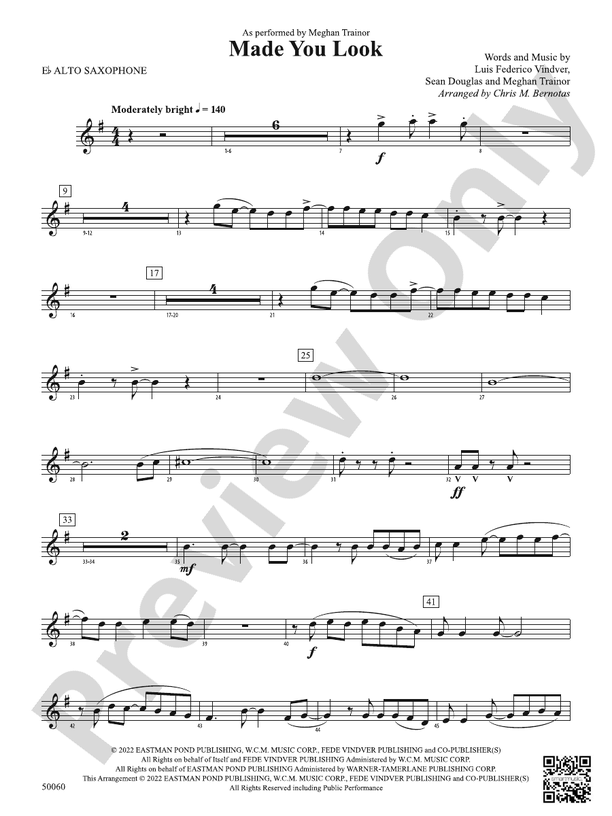 Meghan Trainor 'Made You Look' Sheet Music, Chords & Lyrics