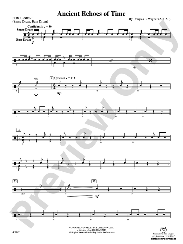 Ancient Echoes of Time 1st Percussion 1st Percussion Part Digital