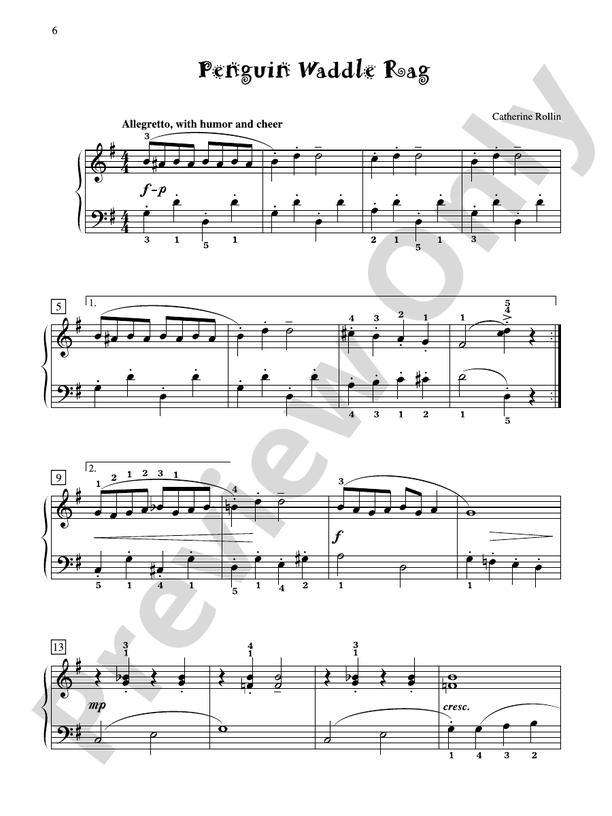 Penguin Waddle Rag - Piano Solo