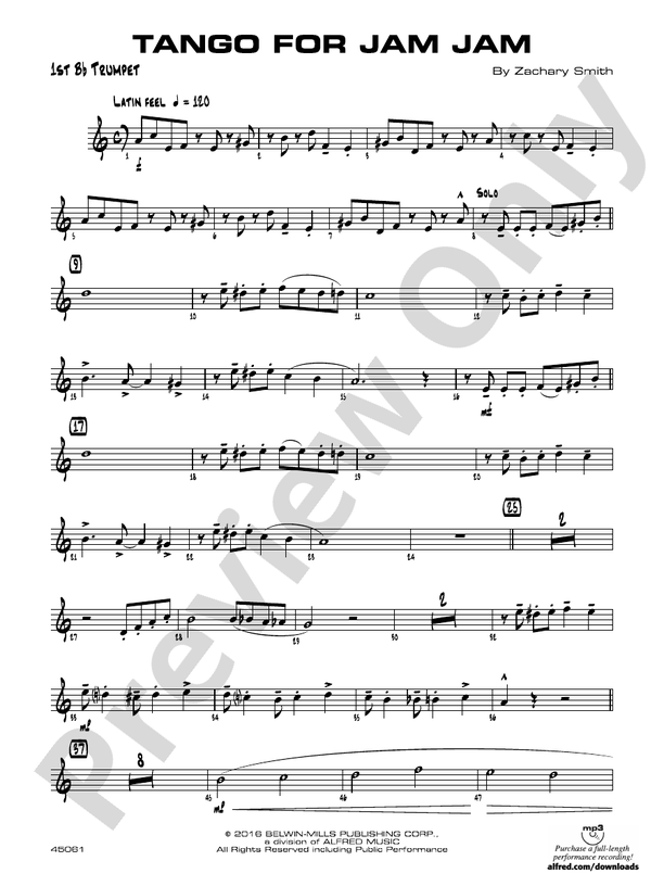 Tango for Jam Jam 1st Bflat Trumpet 1st Bflat Trumpet Part