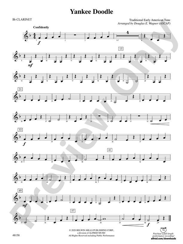 Yankee Doodle: 1st B-flat Clarinet