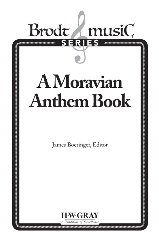 A Moravian Anthem Book