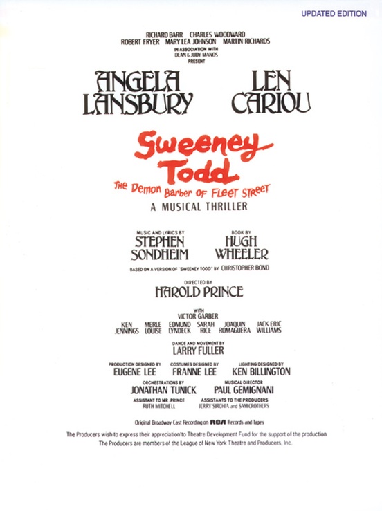 Sweeney Todd (The Demon Barber of Fleet Street) (Revised Edition)