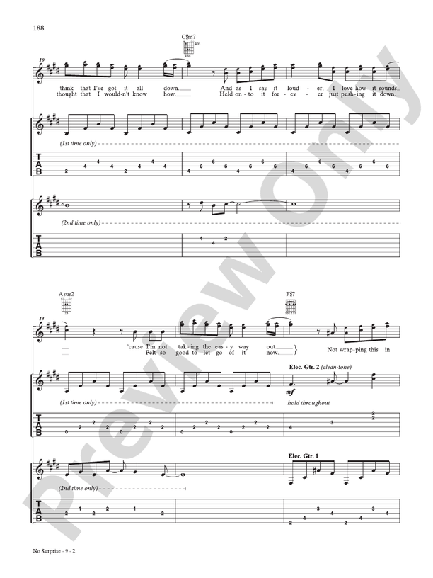 My Hero sheet music for guitar (tablature) (PDF) v2