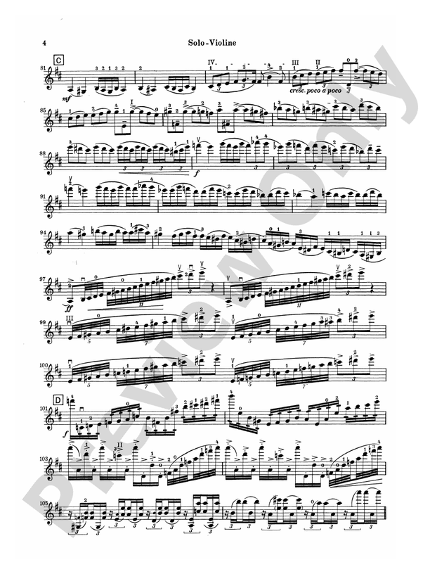Gøre husarbejde En begivenhed forfader Tchaikovsky: Violin Concerto in D Major, Op. 35: Violin Concerto in D  Major, Op. 35 (Violin) Part - Digital Sheet Music Download