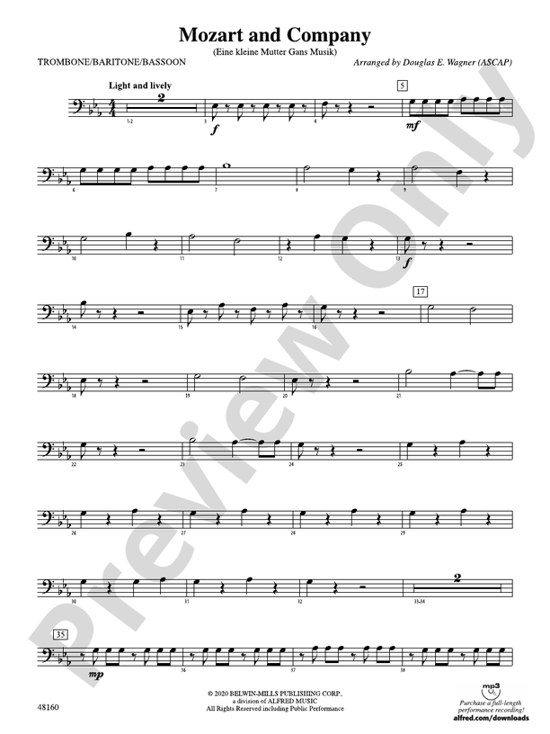 Mozart and Company 1st Trombone 1st Trombone Part Digital Sheet