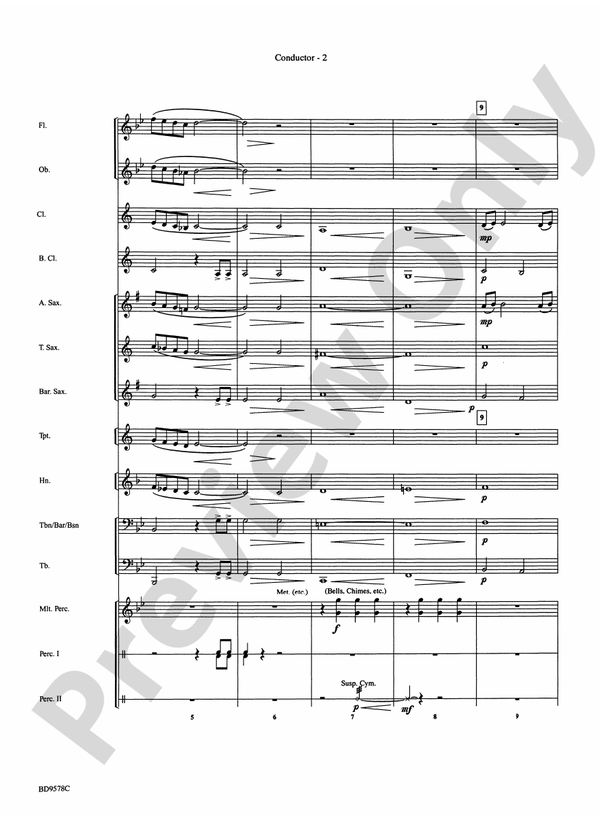 Autumn Mist: Score: Concert Band Score - Digital Sheet Music Download