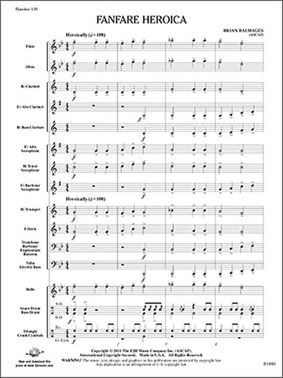 Fanfare Heroica: Concert Band Conductor Score: Brian Balmages 