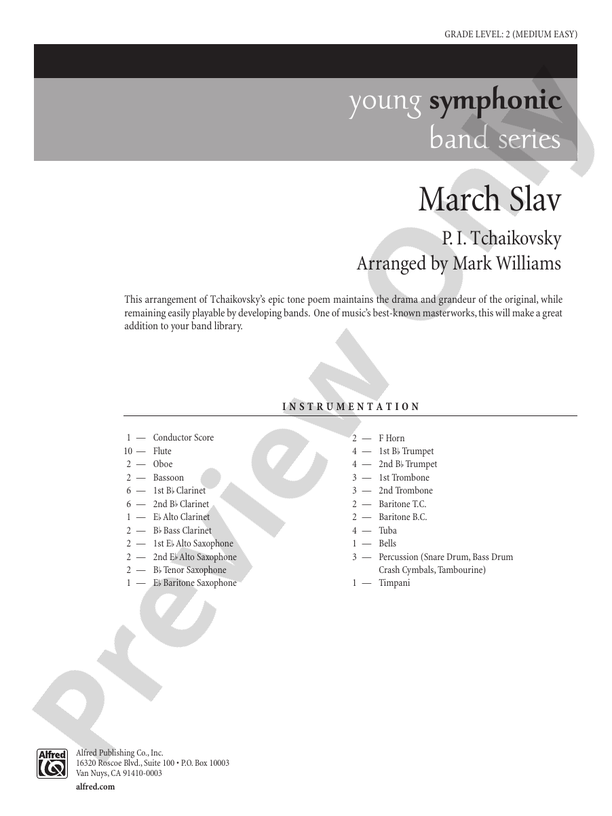 march-slav-score-concert-band-score-digital-sheet-music-download