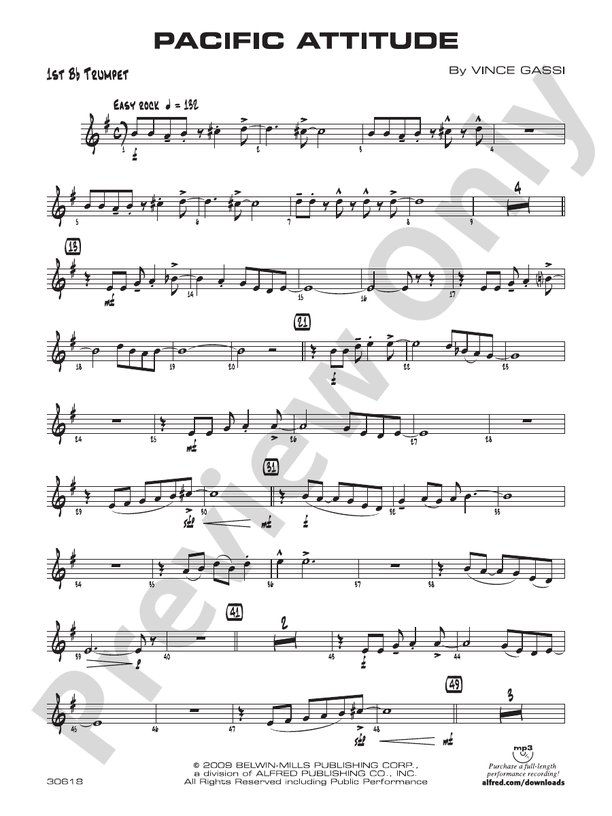 Pacific Attitude 1st Bflat Trumpet 1st Bflat Trumpet Part Digital