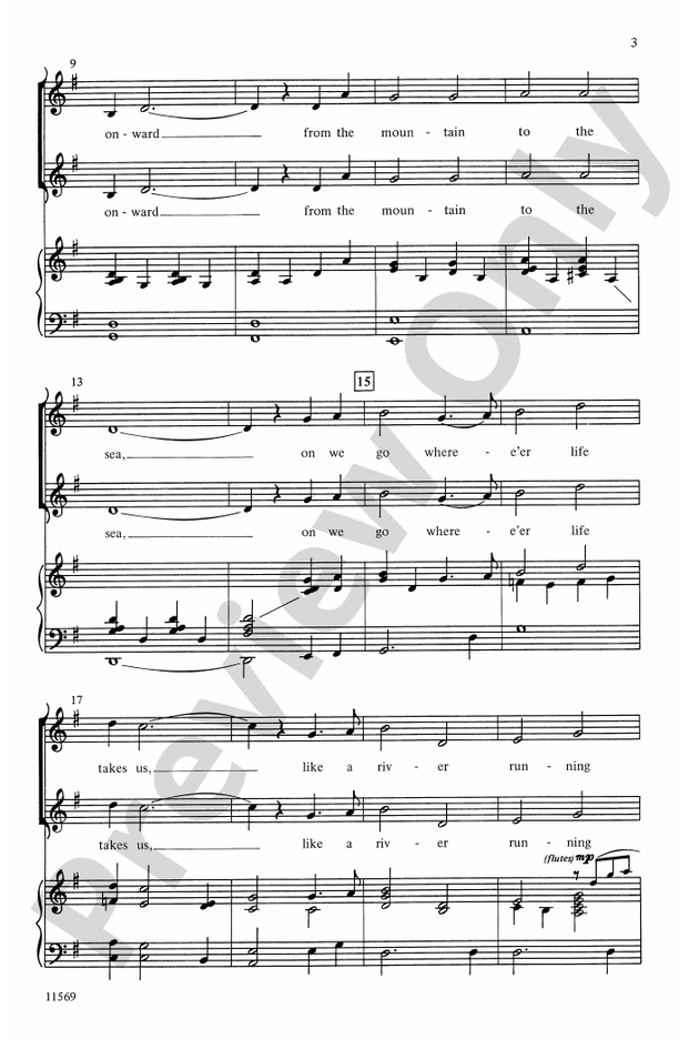 Like A River 2 Partssa Choral Octavo David Lantz Digital Sheet Music Download 6653