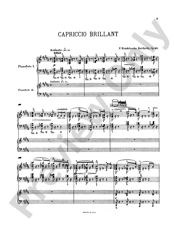 Mendelssohn: Capriccio Brillante, Op. 22
