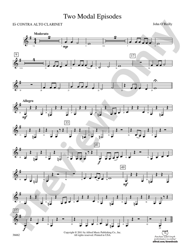 Two Modal Episodes (wp) Eflat Contrabass (wp) Eflat