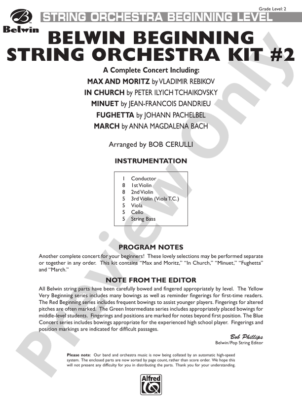 Belwin Beginning String Orchestra Kit #2
