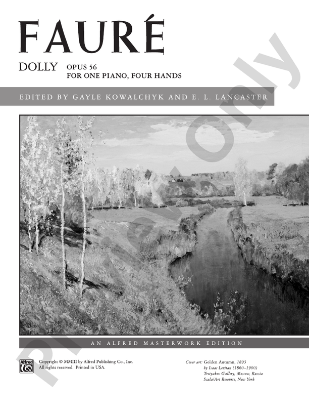 Fauré: Dolly Suite, Opus 56 - Piano Duet (1 Piano, 4 Hands)