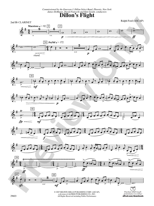 Dillon's Flight 2nd Bflat 2nd Bflat Part