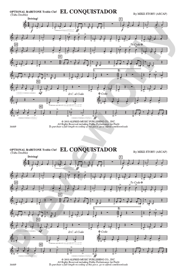 El Conquistador: Optional Baritone T.C. (Tuba Double): Optional ...