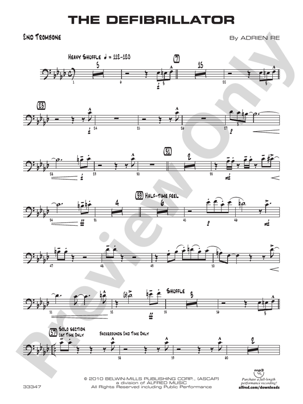 The Defibrillator 2nd Trombone 2nd Trombone Part Digital Sheet Music Download