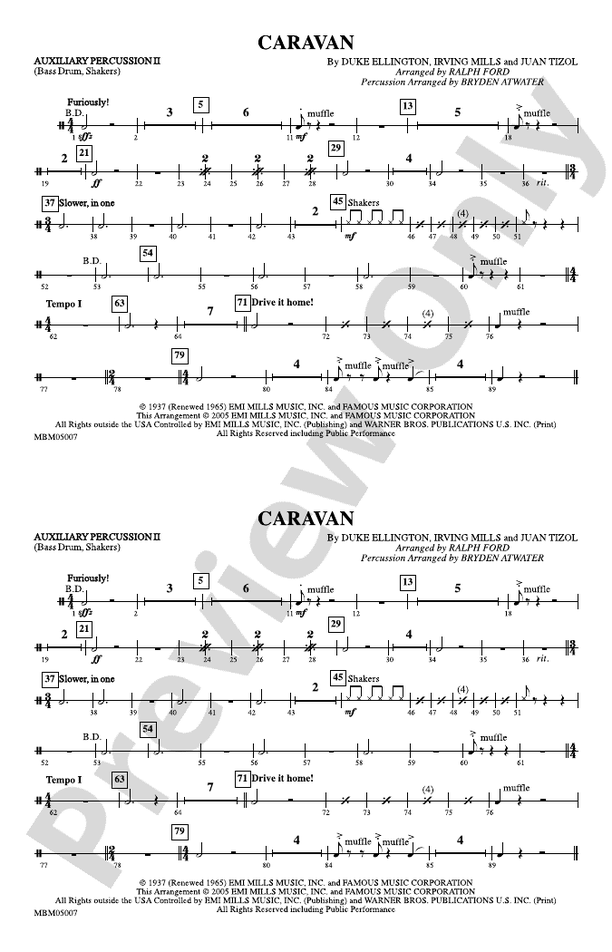 Caravan auxiliary percussion 2 auxiliary percussion 2 part digital
