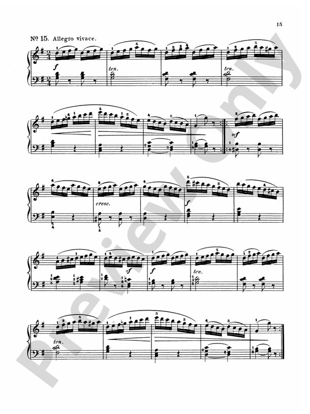 Loeschorn: Studies, Op. 65: No. 15 Part - Digital Sheet Music Download