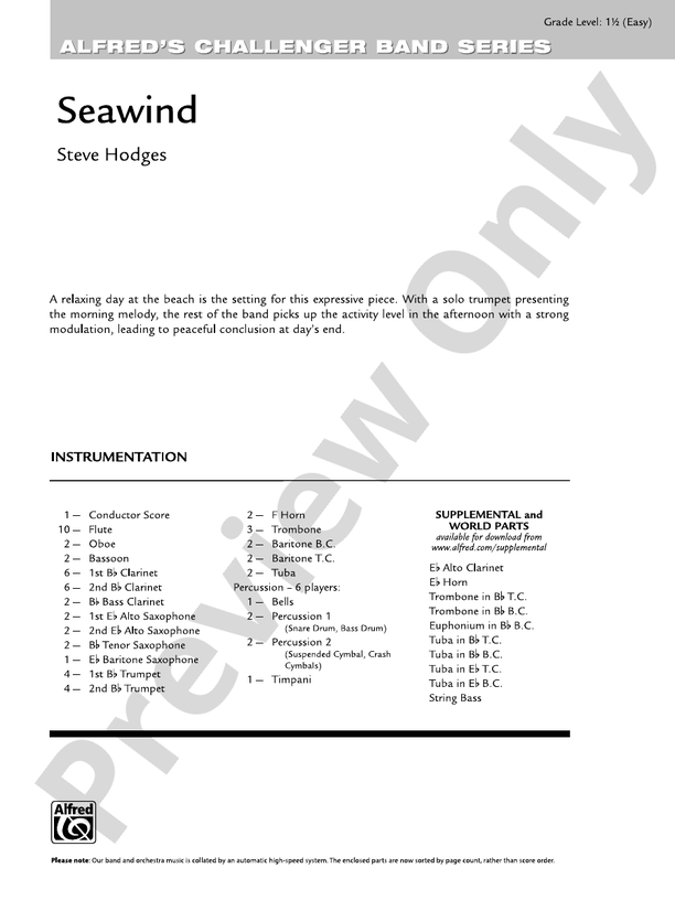 Seawind: Score