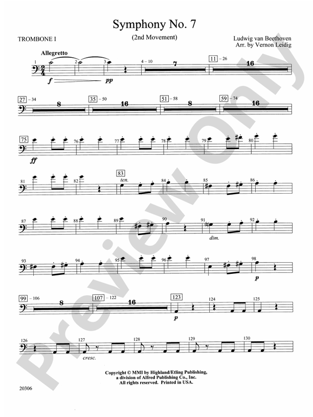 Symphony No. 7 (2nd Movement): 1st Trombone