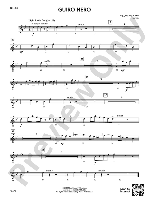 Guiro Hero Bells Bells Part Digital Sheet Music Download