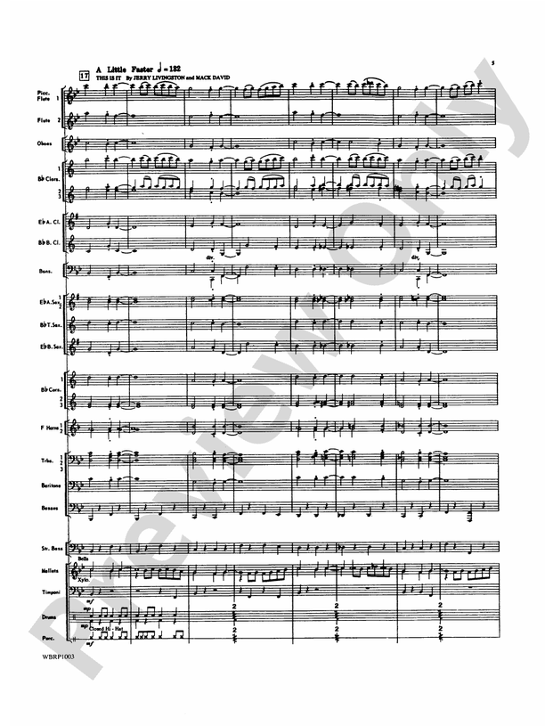 Looney Tunes Overture Concert Band Conductor Score & Parts Digital Sheet Music Download