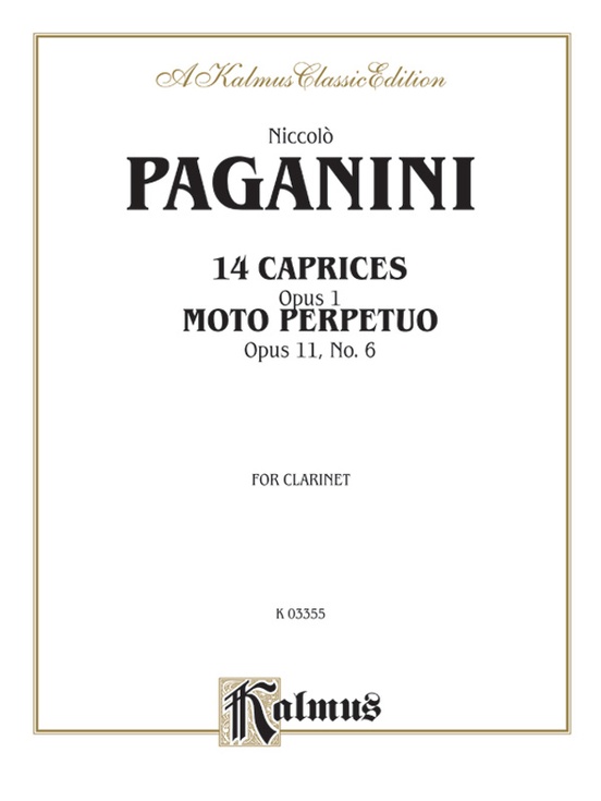Fourteen Caprices, Opus 1 and Moto Perpetuo, Opus 11, No. 6 (unaccompanied)