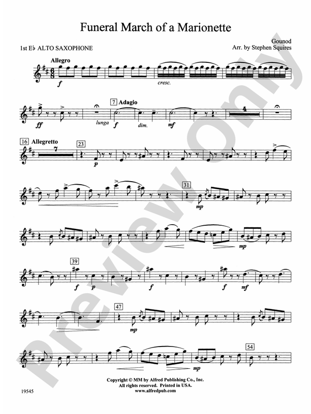 Funeral March of a Eflat Alto Saxophone Eflat Alto