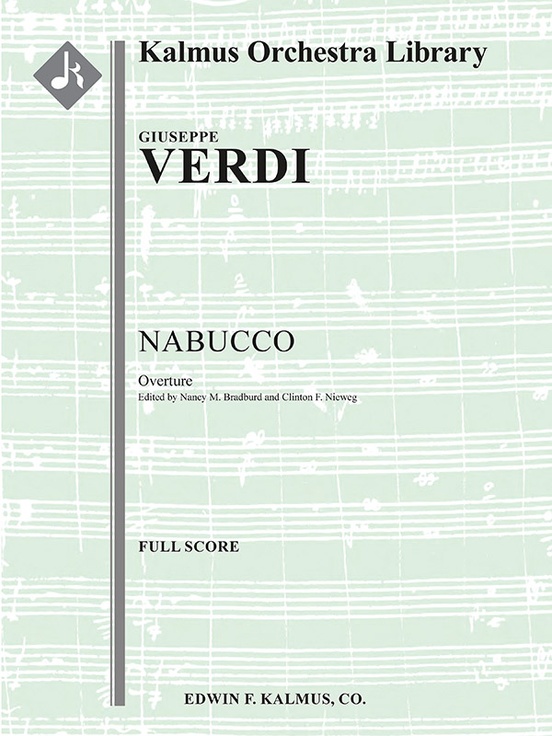 Nabucco Overture Conductor Score Giuseppe Verdi Sheet Music