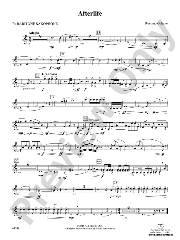 Afterlife sheet music for guitar (tablature, play-along) v2