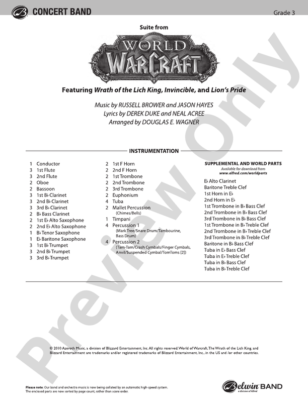 World of Warcraft, Suite from