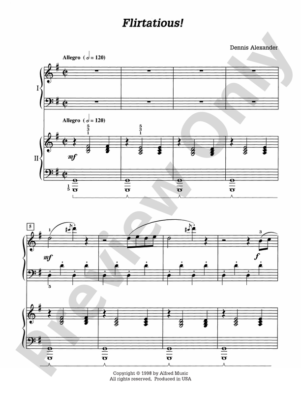 Flirtatious! - Piano Duo (2 Pianos, 4 Hands)
