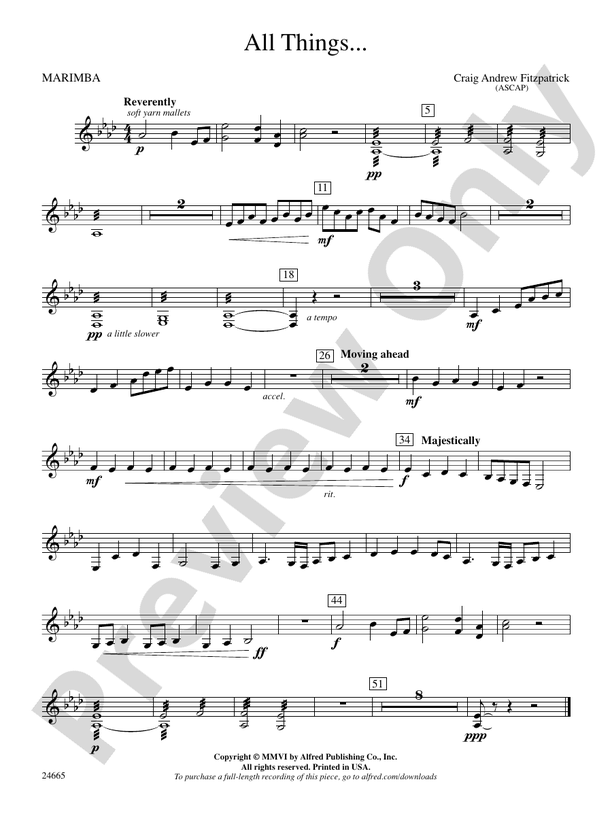 All Things 3rd Mallet Percussion 3rd Mallet Percussion Part Digital