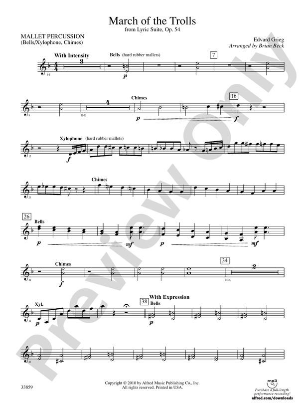 March of the Trolls Mallets Mallets Part Digital Sheet Music Download