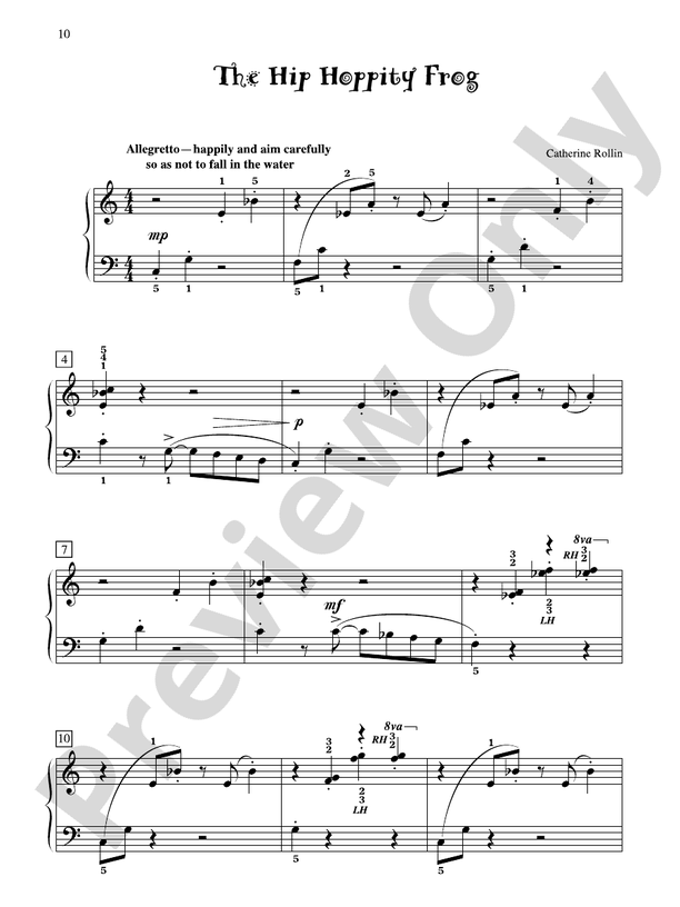 The Hip Hoppity Frog - Piano Solo