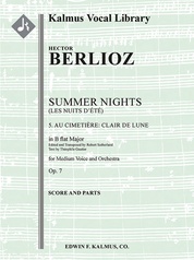 Summer Nights, Op. 7 (Les nuits d'ete): 5. Au Cimitiere: Clair de lune (transposed in Bb)