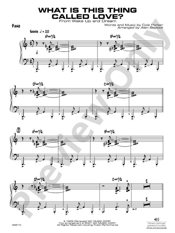What Is This Thing Called Love?: Piano Accompaniment